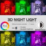 Japonais Anime Naruto Figure 3d lampe de nuit pour enfants chambre décor veilleuse meilleur cadeau d'anniversaire enfant chevet Led veilleuse