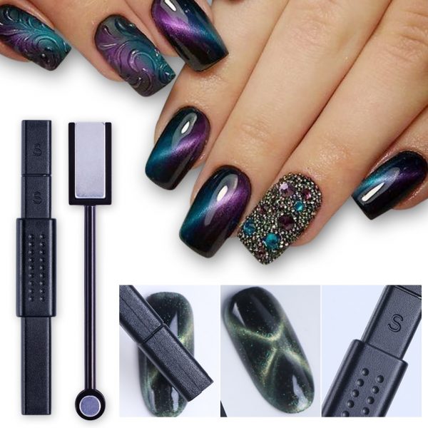 3D oeil de chat ongle bâton magnétique 12 en 1 aimant conseil stylo pour chat oeil Gel vernis à ongles acrylique charme ligne bande bricolage outil CH948-1