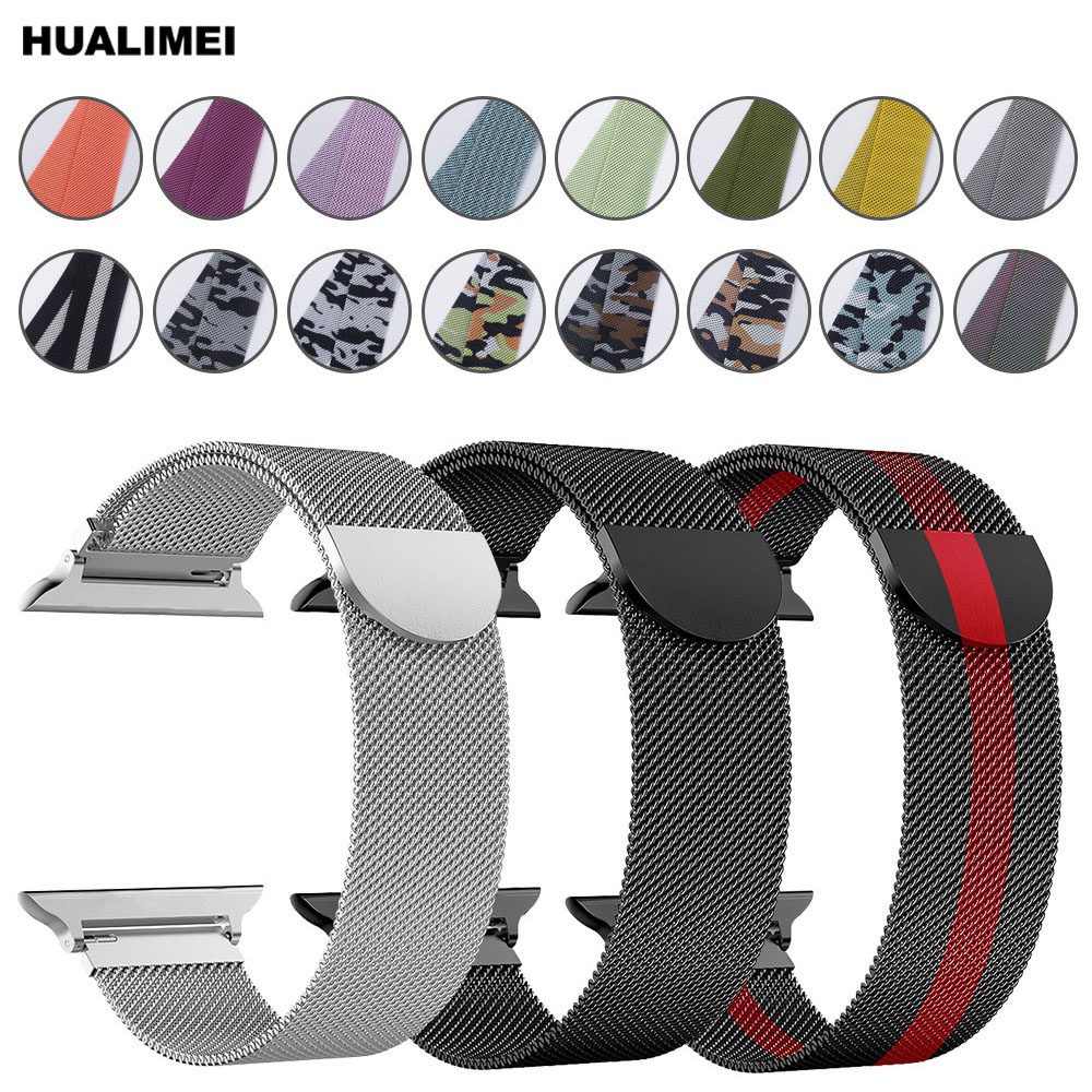 Bracelet-pour-montre-Apple-5-4-3-2-38MM-40MM-42MM-44MM-Bracelet-à-boucle-milanaise-Bracelet-en-acier-inoxydable-pour-accessoires-Iwatch Bracelet pour montre Apple 5 4 3 2 38MM 40MM 42MM 44MM Bracelet à boucle milanaise Bracelet en acier inoxydable pour accessoires Iwatch