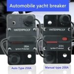 Disjoncteur fusible réinitialisation 12-48V cc | Bateau de voiture étanche 30A 40A 50A 60A 70A 80A 100A 120A 200A 250A 300A AMP