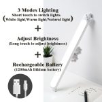 2020 nouveauté suspendus veilleuses magnétiques Stepless gradation lampe de Table 16 pièces lampe à LED rechargeable et Eye-protect lampe de bureau