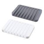 Savon en Silicone douche cuisine salle de bain | Modèle économiseur de savon, chute d'eau, Design antidérapant porte-savon pour douche, cuisine, nettoyage facile, Silicone Flexible