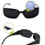 Unisexe noir Vision soins trous d'épingle oeil exercice lunettes trous d'épingle lunettes vue améliorer plastique haute qualité TXTB1