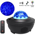 Coloré ciel étoilé galaxie projecteur Blueteeth USB commande vocale lecteur de musique LED veilleuse USB charge Projection lampe cadeau