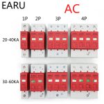 Protecteur de surtension de maison | Dispositif d'alarme OEM, anti-choc, pour maison, SPD 1P 2P 3P 4P 20 ~ 40KA 30KA ~ 60KA 385V, pour usine