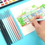 10 pièce type crochet ligne stylo aquarelle cheveux doux peinture à l'huile extra fine belette cheveux peint à la main brosse gouache peinture acrylique
