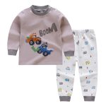 Bébé garçons filles pyjamas ensembles bande dessinée impression coton garçons vêtements de nuit automne printemps hiver à manches longues hauts + pantalons 2 pièces 1-5 ans