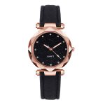 Décontracté femmes romantique ciel étoilé Montre-bracelet en cuir strass concepteur dames horloge robe Simple Gfit Montre Femme