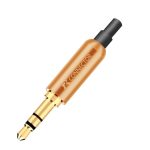 3 pièces Jack 3.5mm R connecteur 3 pôles plaqué or stéréo 3.5mm jack bricolage adaptateur pour écouteurs avec prise arrière pour fixer le câble stable
