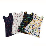 Mode filles robe sans manches enfants impression ceinturée patineuse fête âge 1-7 été robes pour enfants vêtir avec ruban noeud mignon