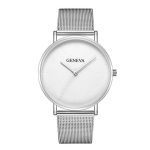 Genève Simple femmes montres haut de gamme en acier inoxydable maille Quartz montres de mode horloge dames Montre Montre Femme