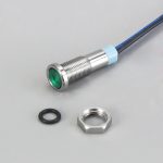 1PC 6mm LED métal indicateur lumineux 6mm étanche Signal lampe 6V 12V 24V 220v avec fil rouge jaune bleu vert blanc 6ZSD.X