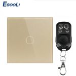 Esooli-interrupteur mural sans fil | EU/UK Standard 1/2/3 gangs, télécommande tactile, pour maison intelligente, télécommande RF433