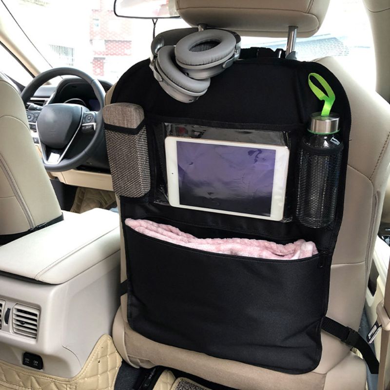 Organisateur De Poche Latérale Voiture En Cuir – Rangement Siège Auto Pour Téléphone, Argent, Documents | Installation Par Sangle Adhésive