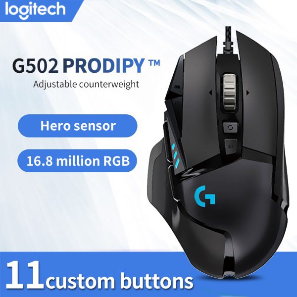 Logitech G502 Hero master ordinateur de jeu souris ergonomique mise à niveau en ligne complète Hero engine 16000DPI rvb éblouissement