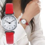 Classique femmes montres décontracté Quartz bracelet en cuir bracelet montre ronde analogique horloge montres-bracelets