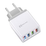#45 Charge rapide 3.0 4.0 chargeur USB 3.1A chargeur de téléphone portable mural rapide pour iPhone 11 Samsung S9 S8 4 Ports adaptateur prise ue