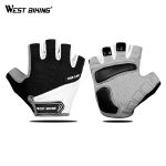 Gants antidérapants pour moto, gants de bicyclette respirants pour la moto à demi-doigt, gants de bicyclette de sport pour hommes pour femmes