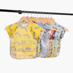 Quaslover-bibelots pour bébés en coton | Accessoires de dessins animés pour enfants, manches courtes, écologiques, imperméables, vêtements lavables pour l'alimentation des bébés