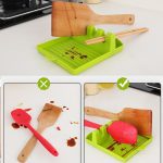 Outils de cuisine cuisine Silicone/PP cuillère reste ustensile support de spatule résistant à la chaleur étagères de rangement 3 couleurs