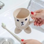 Gobelets d'eau Anti-chute pour enfants | Dessin animé mignon, gobelet pour bébé, multifonction paille de blé, tasse d'alimentation avec poignée