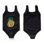 Enfants une pièce maillots de bain nouvelle mode ananas flamant imprimé maillot de bain bébé filles natation maillot de bain plage Costume maillots de bain