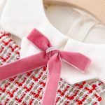 Plaid 1-3 ans enfants fille douce robe de princesse printemps automne coton vêtements enfant en bas âge enfants vêtements nouveau-né anniversaire cadeau jupe