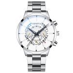 Mode hommes montre en acier inoxydable calendrier de luxe Quartz montres montre professionnelle décontractée pour homme horloge Relogio Masculino
