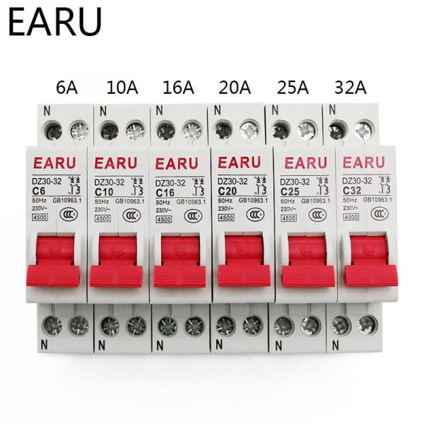 Mini disjoncteur DPN 1P + N | MCB 6A 10A 16A 20A 25A 32A Din Rail, interrupteur d'air Miniature ménager, OEM bricolage
