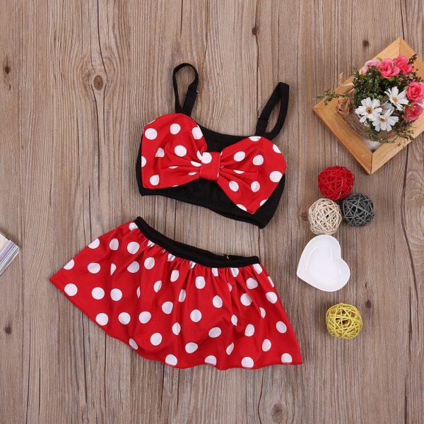 Maillot de bain deux pièces pour les filles | À bretelles et volants, à pois Bownot, Costume de bain pour la plage