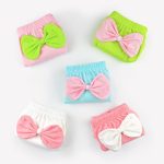 Shorts bouffants pour bébés filles | Culottes 100% coton pour enfants, sous-vêtements pour bébés garçons tout-petit, culottes à nœud papillon, couleur unie