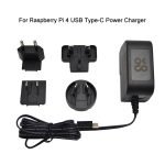 Framboise d'origine Pi 4 USB type-c chargeur d'alimentation ue US royaume-uni AU prise d'alimentation remplaçable chargeur 5.1V 3A