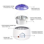 Épilation électrique cire-fonte Machine chauffage 100g cire haricots 10 pièces bois autocollants épilation ensembles cire Kit cera depilatori