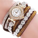 Montres à Quartz femmes montres accessoires de luxe mode décontracté analogique Quartz strass Bracelet montre cadeau livraison gratuite Z5