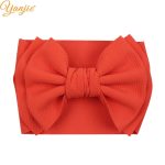 2020 nouveauté grand 7 "cheveux nœuds bandeau gaufre tissu élastique bandes de cheveux bricolage filles cheveux accessoires accessoires de mode
