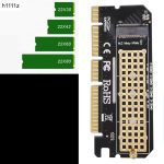 Nouveauté en alliage d'aluminium coque Led carte d'extension Interface adaptateur d'ordinateur M.2 NVMe SSD à PCIE 3.0X16
