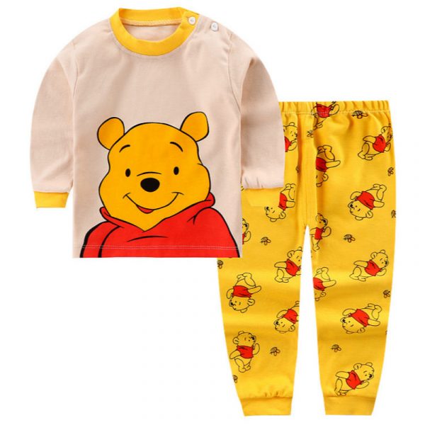 Enfants coton garçons et filles bébé sous-vêtements en coton ensemble enfants automne vêtements pantalons longs Service à domicile bébé vêtements