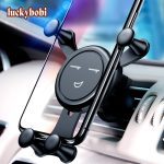 Support de voiture avec gravité pour téléphone | Pour téléphone, dans la voiture, Clip d'aération, aucun support de Mobile magnétique pour téléphone, support GPS pour iPhone XS MAX Xiaomi