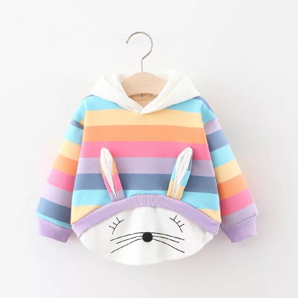 Vêtements d'automne et d'hiver pour petites filles | Sweat-shirt épais en velours, dessus chaud, en coton, à capuche, pour enfants, vêtements pour tout-petits