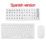 2.4G sans fil Bluetooth clavier avec souris pour tablette ordinateur portable iPad téléphone intelligent Support IOS Android téléphone russe espagnol