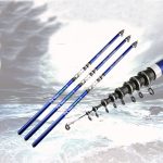 Canne à pêche en fiber de carbone 3.6M 4.5M 5.4M rotative canne à pêche M puissance télescopique canne à pêche en roche canne d'alimentation pour carpe canne à filature Surf