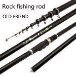 2019 Portable Rock 2.4m 3.6m 4.5m 5.4m 6.3m 7.2m canne à carpe télescopique mer canne à pêche filature fibre de carbone ultraléger dur