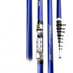 Canne à pêche en fiber de carbone 3.6M 4.5M 5.4M rotative canne à pêche M puissance télescopique canne à pêche en roche canne d'alimentation pour carpe canne à filature Surf