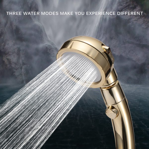 Pomme de douche à économie d'eau réglable | Pomme de douche rotative à 360 degrés pomme de douche à pression d'eau 3 modes, pomme de douche avec 6