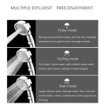 Pomme de douche à économie d'eau réglable | Pomme de douche rotative à 360 degrés pomme de douche à pression d'eau 3 modes, pomme de douche avec 6
