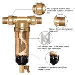 Wheelton Water Pre Filter (WWP-02S) Carry Two Wipers Euro-standard Brass 30Years lifitime Purifier whole house 1/2"&3/4"&1 "