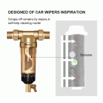 Wheelton Water Pre Filter (WWP-02S) Carry Two Wipers Euro-standard Brass 30Years lifitime Purifier whole house 1/2"&3/4"&1 "