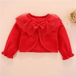 Lawadka-manteau bébé fille 100% coton | Manteau princesse en dentelle, avec nœud, tenue de fête d'anniversaire, pour nouveau-né, pour mariage