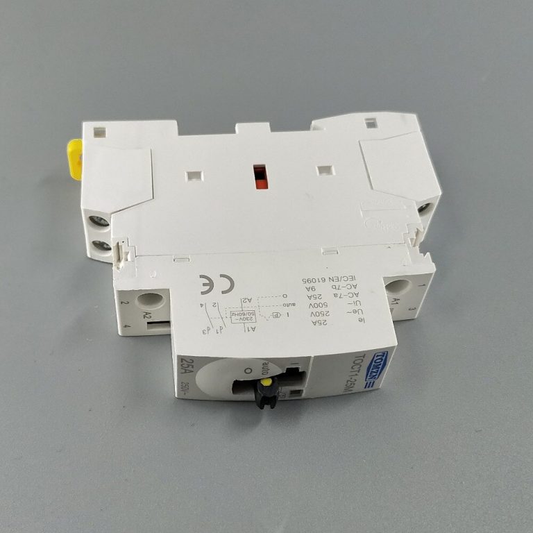 GEYA Contacteur Modulaire Manuel 2P 20A 2NO 220V – Rail DIN, Pour Éclairage, Chauffage, Volets Et Ventilation