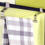 2 taille porte-serviettes sur porte porte-serviettes barre support suspendu salle de bain armoires de cuisine étagère